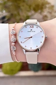 Daniel Klein DKISTE1328 Kasası Rose Gümüş Kordonu Krem Renk Hediye Paketli Kadın Kol Saati ve Bileklik thumbnail 3