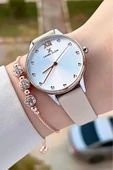 Daniel Klein DKISTE1328 Kasası Rose Gümüş Kordonu Krem Renk Hediye Paketli Kadın Kol Saati ve Bileklik thumbnail 1