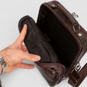 Lederax Hakiki Deri Kasalı El ve Omuz Çantası Battal Boy Dikey LD475 thumbnail 10