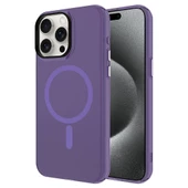 iPhone 15 Pro Kılıf Magsafe Şarj Özellikli Buzlu Transparan C-Pro Sert Kapak thumbnail 11