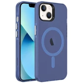 iPhone 13 Kılıf Magsafe Şarj Özellikli Buzlu Transparan C-Pro Sert Kapak kılıf thumbnail 7