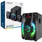 MİKADO MD-415BT RGB 2+1 20 WATT BASSLI FM/BT/SD/USB BLUETOOTH SES SİSTEMİ MULTİMEDYA HOPARLÖR - 3