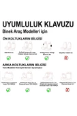 SMRAUTOACCESSORY  Plus Serisi Tüm Binek Ve Suv Araçlarla Uyumlu Universal Oto Koltuk Kılıfı - 8
