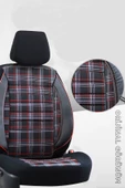 SMRAUTOACCESSORY  Sport Serisi Mercedes C Oto Koltuk Kilifi Kirmizi-siyah thumbnail 1