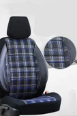 SMRAUTOACCESSORY  Renault Lguna Serisi Ultra Luks Oto Koltuk Kilifi Mavi-siyah - 1