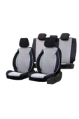 SMRAUTOACCESSORY  Citroen C4 Serisi Ultra Luks Koltuk Kilifi Siyah Beyaz - 2