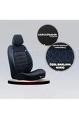 SMRAUTOACCESSORY  Mercedes B Oto Koltuk Kilifi Gof Siyah-mavi thumbnail 2