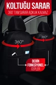 SMRAUTOACCESSORY  Peugeot 307 Oto Koltuk Kilifi Gof Siyah - 2