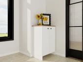Assos 2 Kapaklı Ayakkabılık / Marbella Kiraz-Beyaz - 2