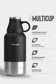 Stevig 4 Multi-Cup Çelik Termos 900 Ml Black ST-211 - 2