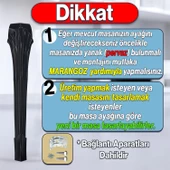 4 Adet Sütun Masa Dresuar Ayağı 77 cm Plastik Ayak Siyah Mutfak Yemek Masası Mobilya Ayakları Siyah - 2
