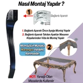 4 Adet Sütun Masa Dresuar Ayağı 77 cm Plastik Ayak Siyah Mutfak Yemek Masası Mobilya Ayakları Siyah - 5