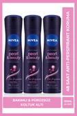 Nivea Kadın Sprey Deodorant Pearl&Beauty Fine Fragrance 150Ml, 48 Saat Anti-Perspirant Koruma, X3 Adet thumbnail 1