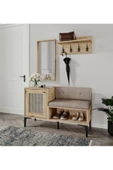 VENATTO Trio Life Portmanto Takım Meşe - Trio Askılık, Trio Ayna, Trio Ayakkabılık(%100Mdf) - 1