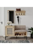 VENATTO Trio Life Portmanto Takım Meşe - Trio Askılık, Trio Ayna, Trio Ayakkabılık(%100Mdf) - 2