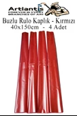 Buzlu Rulo Şeffaf Kaplık 4 Adet 40x150 cm Defter Kitap Kaplığı Okul Öğrenci Rulo Kaplık - 3