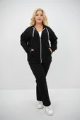 Kadın Büyük Beden Kapüşonlu Cep Detaylı Eşofman Takımı 8139-25 - 2