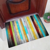 Esnature Rustik Ahşap Renkli Kapı Önü Paspası 45x70 Cm - 1