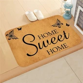 Esnature Evim Evim Güzel Evim Home Sweet Home Kahverengi Kapı Önü Paspası 45x70 Cm - 1