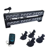 21 fonksiyonlu çakar lamba kırmızı mavi 2'li set vantuzlu kumandalı 12-36v  72W / LAPA210 thumbnail 1