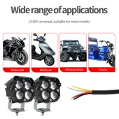 Space Offroad sis lambası 7.8 x 7.8 x 7.1 cm  mavi gündüz ledli çakarsız 12-60v set /  LASS366 thumbnail 4