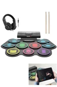 Midex DDX-75 Şarjlı Dijital Davul 9 Ped 2 Ayak Pedalı Bluetooth (Kulaklık Çubuklar Adaptör Full Set) - 1
