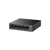 TP-LINK LS105GP 4 PORT GIGABIT + 1 PORT RJ45 UPLINK POE 65W 250 METRE POE MESAFE METAL KASA SWITCH - 3