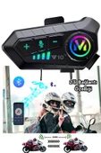Abbruch Su Geçirmez Bluetooth Motosiklet İntercom Kask Kulaklığı 2000 mah 300Mt 2 li Bağlantı Özelliği - 1