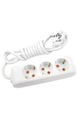 VİKO Multi-let Üçlü Priz Topraklı Kablolu Çocuk Korumalı 5 Metre-beyaz (AYNI GÜN KARGO) - 2