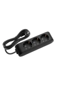 VİKO Multi-let 3'lü 5 Mt Kablolu Topraklı Grup Priz - Siyah - 1