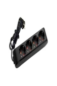 Multi-let 4 Lü Siyah Grup Priz 2mt - 1
