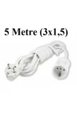 VİKO Topraklı Uzatma Seyyar Kablosu 5 Metre Tekli Priz 3x1,5 Mm Seyyar Uzatma Kablosu - 1
