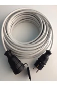 ANZEYGRUP 50 Metre Topraklı Seyyar Uzatma Kablosu 3x1,5 Mm Ttr Cca Beyaz - 1