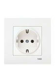Viko Karre Topraklı Priz Çerçeve Beyaz thumbnail 1