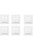 VİKO Viko Karre Ikili Beyaz Renk Komütatör Anahtar 6 Adet - Çerçeveli thumbnail 1
