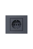 OVİVO Grano Füme Topraklı Priz + Çerçeve - 1