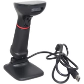 SUNLUX XL-3610 2D KAREKOD KABLOLU USB BARKOD OKUYUCU + AYAK thumbnail 1