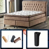 Mobilya Kapsül Ayak Yükseltici Sehpa Kanepe TV Ünitesi Koltuk Ayağı Baza Ayakları Mat Siyah 18 cm thumbnail 8