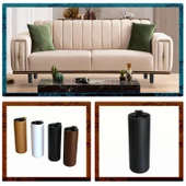 Mobilya Kapsül Ayak Yükseltici Sehpa Kanepe TV Ünitesi Koltuk Ayağı Baza Ayakları Mat Siyah 18 cm thumbnail 7