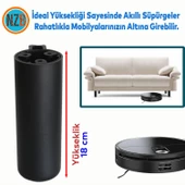 Mobilya Kapsül Ayak Yükseltici Sehpa Kanepe TV Ünitesi Koltuk Ayağı Baza Ayakları Mat Siyah 18 cm thumbnail 3