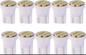 Balp 10 Adet Süper Güçlü Mini T10 LED 8 Ledli 12 Volt Mini T10 LED Turuncu Renk - 1