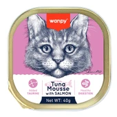 Wanpy Kedi 40g Ton Balıklı & Somonlu Alutray Yaş Mama - 1