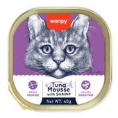 Wanpy Kedi 40g Ton Balıklı & Karidesli Alutray Yaş Mama - 1