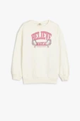 Koton Kız Çocuk Sweatshirt Unicorn Baskılı Bisiklet Yaka Uzun Kollu - 1