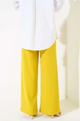 Geniş Paça Beli Lastikli Pantolon Hardal - 3