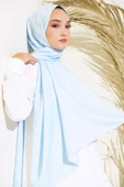 Asimetrik Desen Jakar Şal Buz Mavisi thumbnail 2