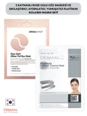 3 Katmanlı Rose Gold Göz Maskesi ve Sıkılaştırıcı, Aydınlatıcı, Yumuşatıcı Platinum Kolajen Maske Seti - 1