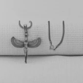 Antik Mısır Tanrıçası İsis Figürlü 3 Boyutlu 925 Ayar Gümüş Kolye thumbnail 2