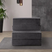 Valeria Kadife Katlanır Yatak Olabilen Tek Kişilik Koltuk  Tek Kiremit - 7