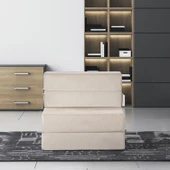 Valeria Kadife Katlanır Yatak Olabilen Tek Kişilik Koltuk Tek Kiremit - 12